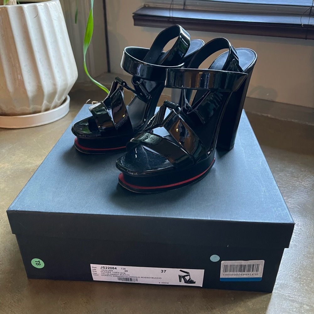 Jill Sander leather high heel sandals size 37
